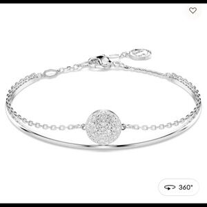 Sublima bangle White, Rhodium plated NWT —#2567